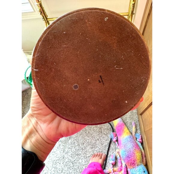 Vintage Hurricane Candle Holder With Brass Base & Glass Shade  8" Tall - Picture 6 of 10